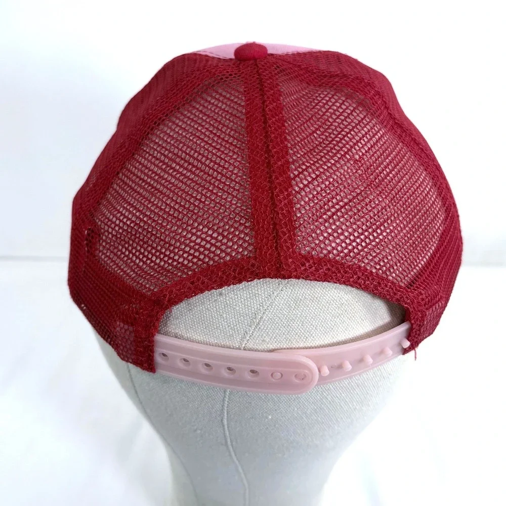 Strawberry Shortcake Trucker Hat Pink Red Mesh Snapback Cap Adult‎ Sz Adjustable